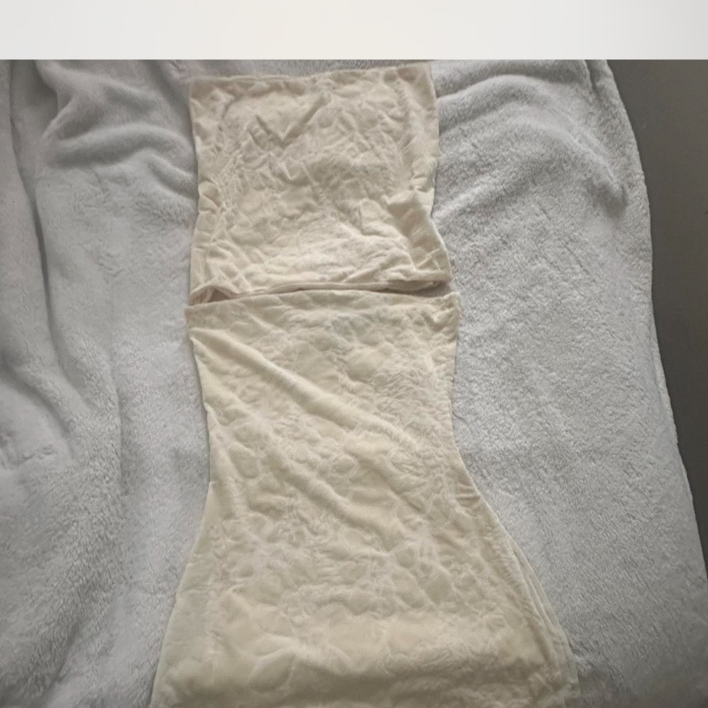 Elegant Cream Strapless Dress